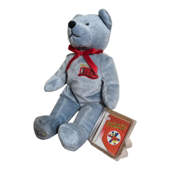 Holy Bears Fireman 9” Bear, Holy Bears Company, Pellet Filled 2001 With Tags - Picture 5 of 10